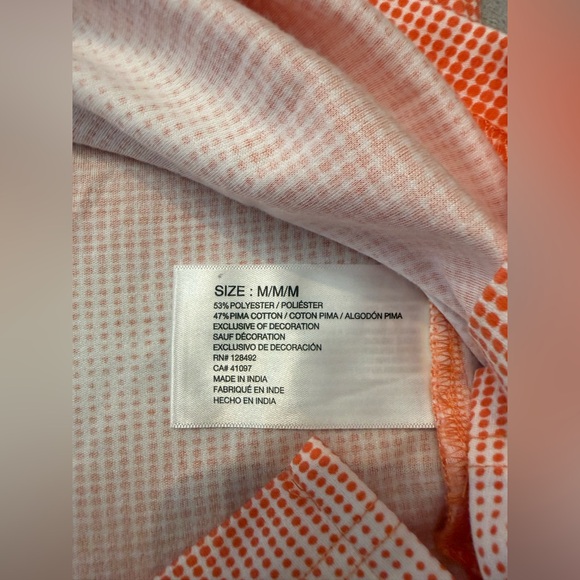 Greg Norman Golf Polo Men’s Medium Orange Performance Pima Cotton Short Sleeve - Picture 6 of 8